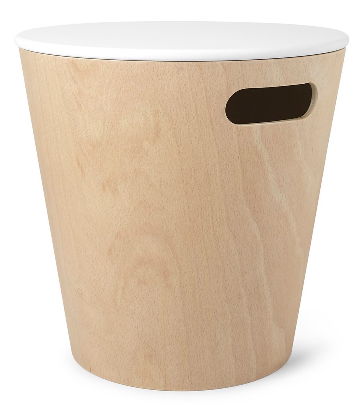 Umbra Woodrow Storage Stool White/Natural at Mighty Ape NZ
