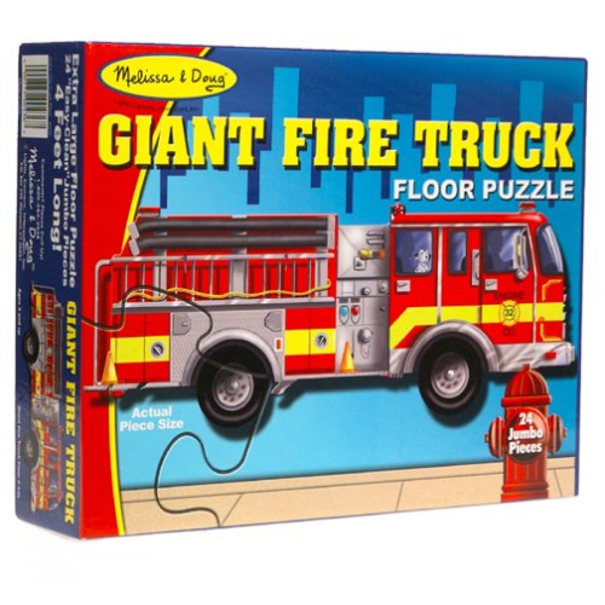 Melissa & Doug Giant Fire Truck Floor Puzzle Toy at Mighty Ape NZ