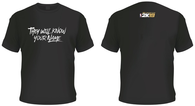 exclusive NBA 2K19 t-shirt!