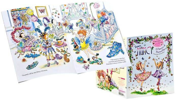 Fancy Nancy: A Flutter of Butterflies Reusable Sticker Book by Jane O'Connor image