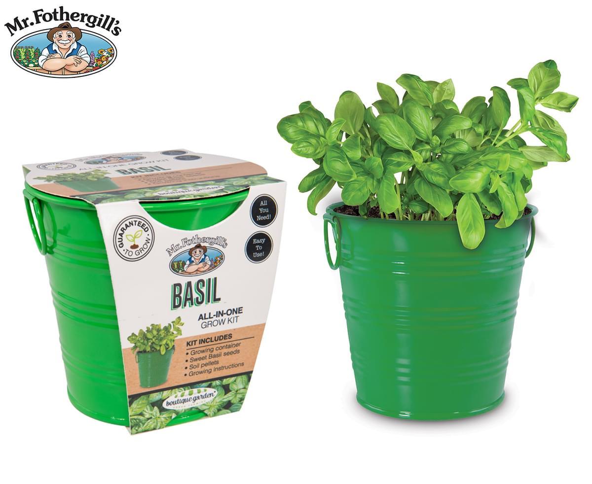 Mr Fothergills: Basil - Round Grow Kit Tin image