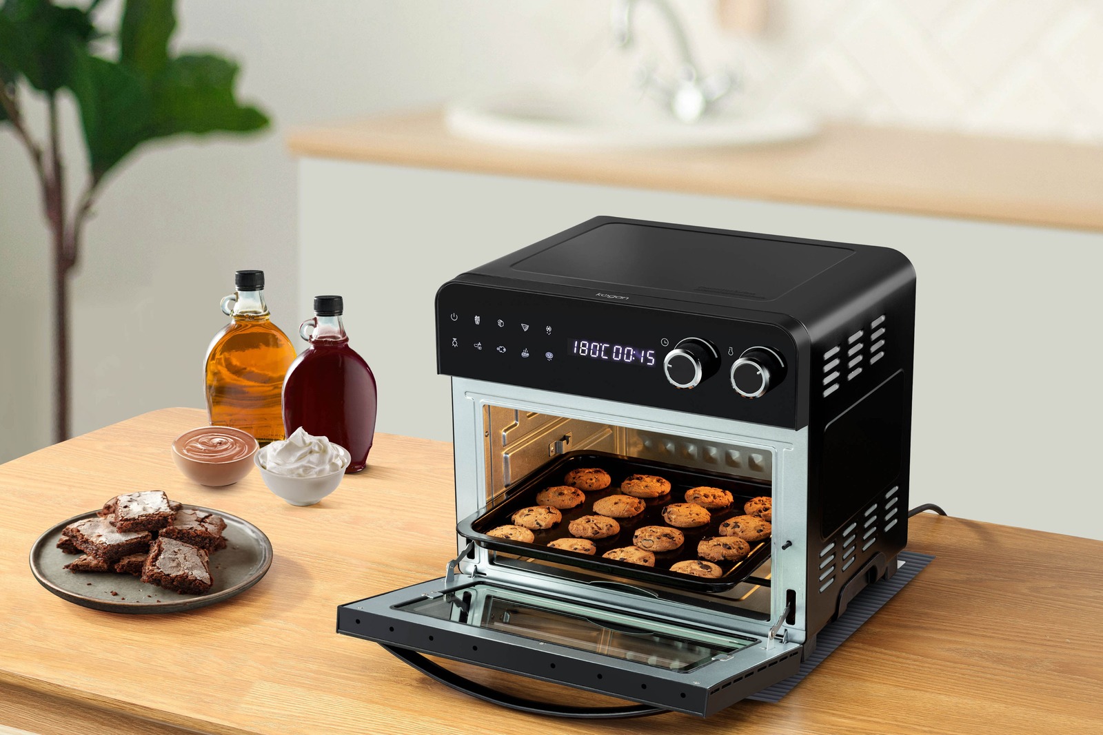 Kogan 23L 1700W Digital Air Fryer Oven Black at Mighty Ape NZ