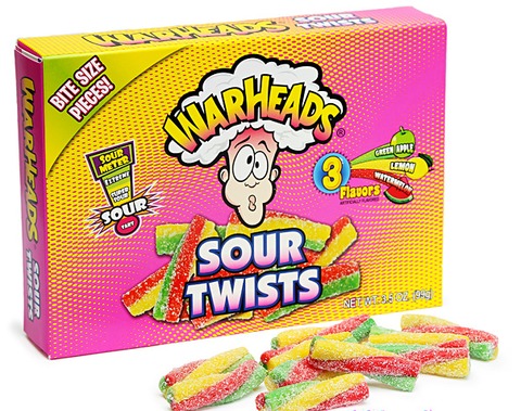 Warheads Sour Twists Theater Box 99g