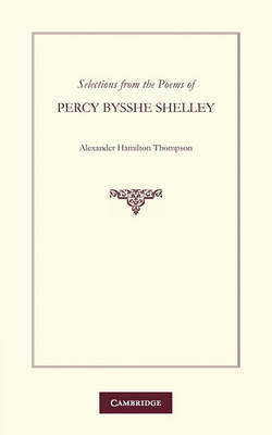 Selections from the Poems of Percy Bysshe Shelley by Percy Bysshe Shelley image