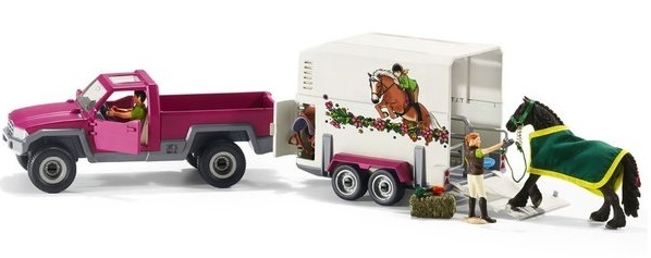 Schleich: Pick Up With Horse Box image