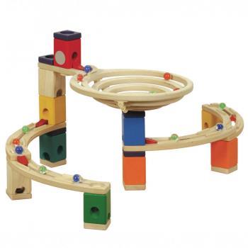 Quadrilla Wood Marble Run Set - Basic 99pc