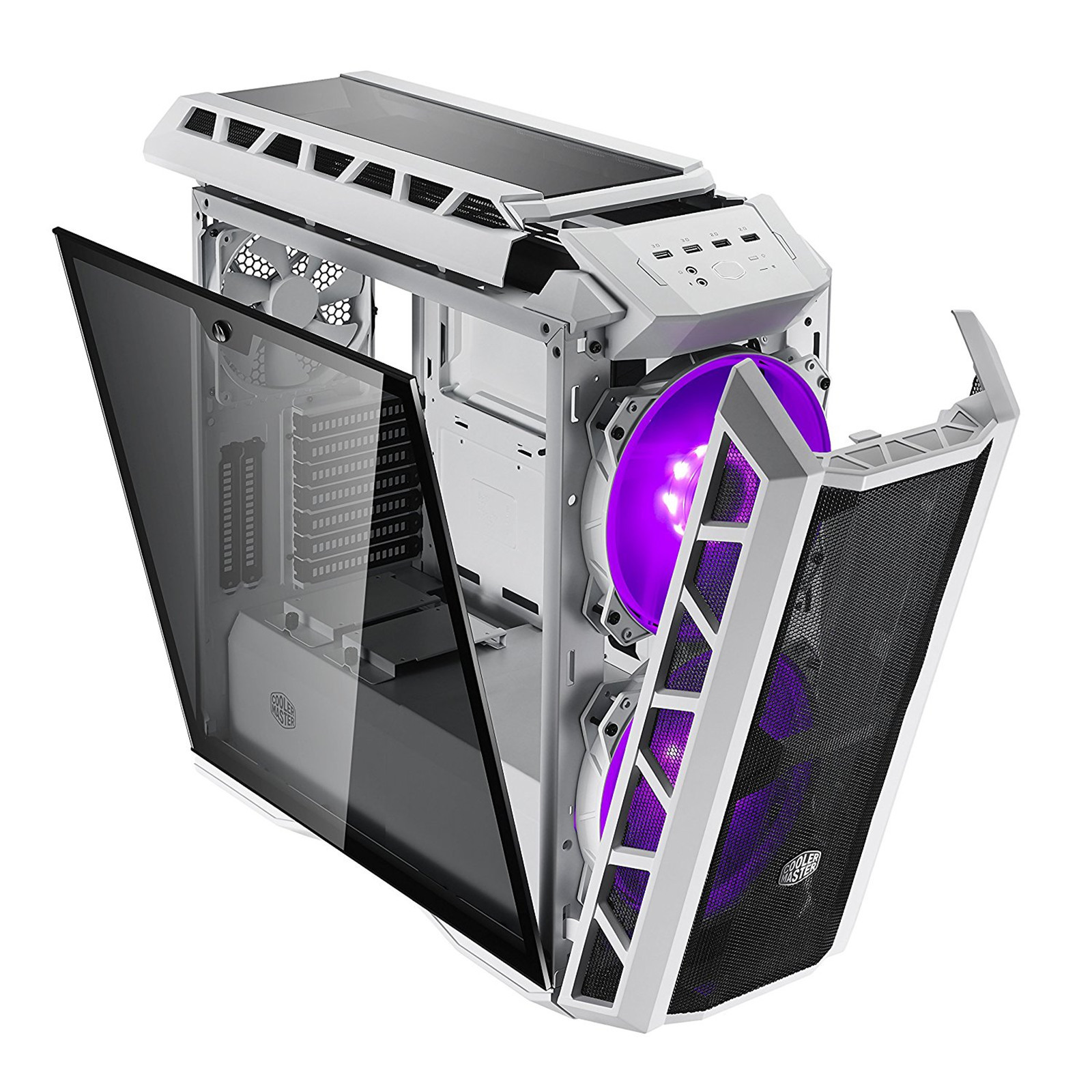 Cooler Master MasterCase H500P Gaming Chassis - Mesh White image