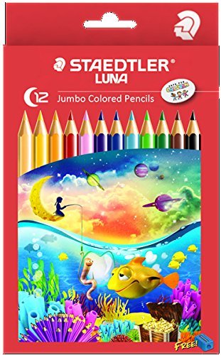 Staedtler - LUNA Jumbo Coloured Pencils - Pack of 12