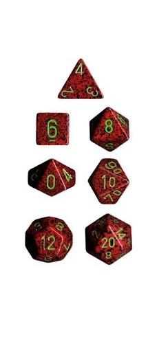 Chessex - Polyhedral Dice Set - Strawberry Speckled