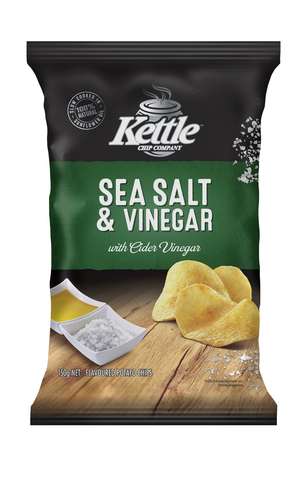 Kettle Chip Company Kettle Chips Sea Salt & Vinegar 150g at Mighty Ape NZ