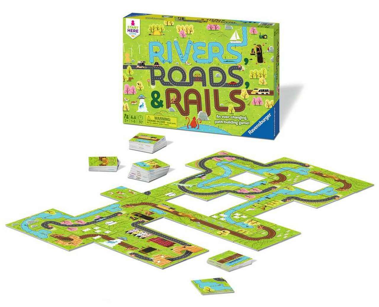 Rivers, Roads, & Rails Board Game at Mighty Ape NZ