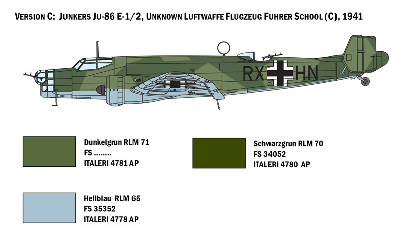 Italeri 1/72 JU-86 E-1/E-2 - Model Kit