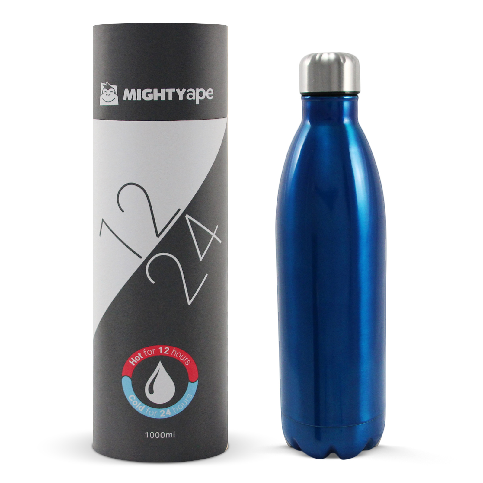 Insulated Stainless Steel Bottle 1L Gloss Blue image