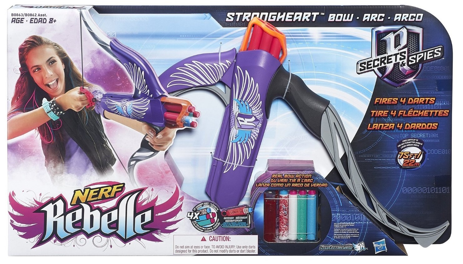 Nerf: Rebelle - Strongheart Bow Blaster Purple image