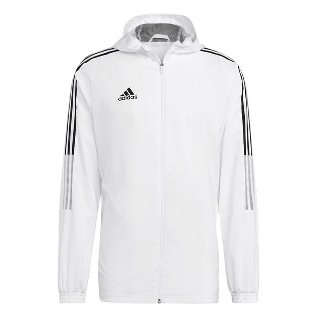 Adidas: Tiro Windbreaker Jacket - White 