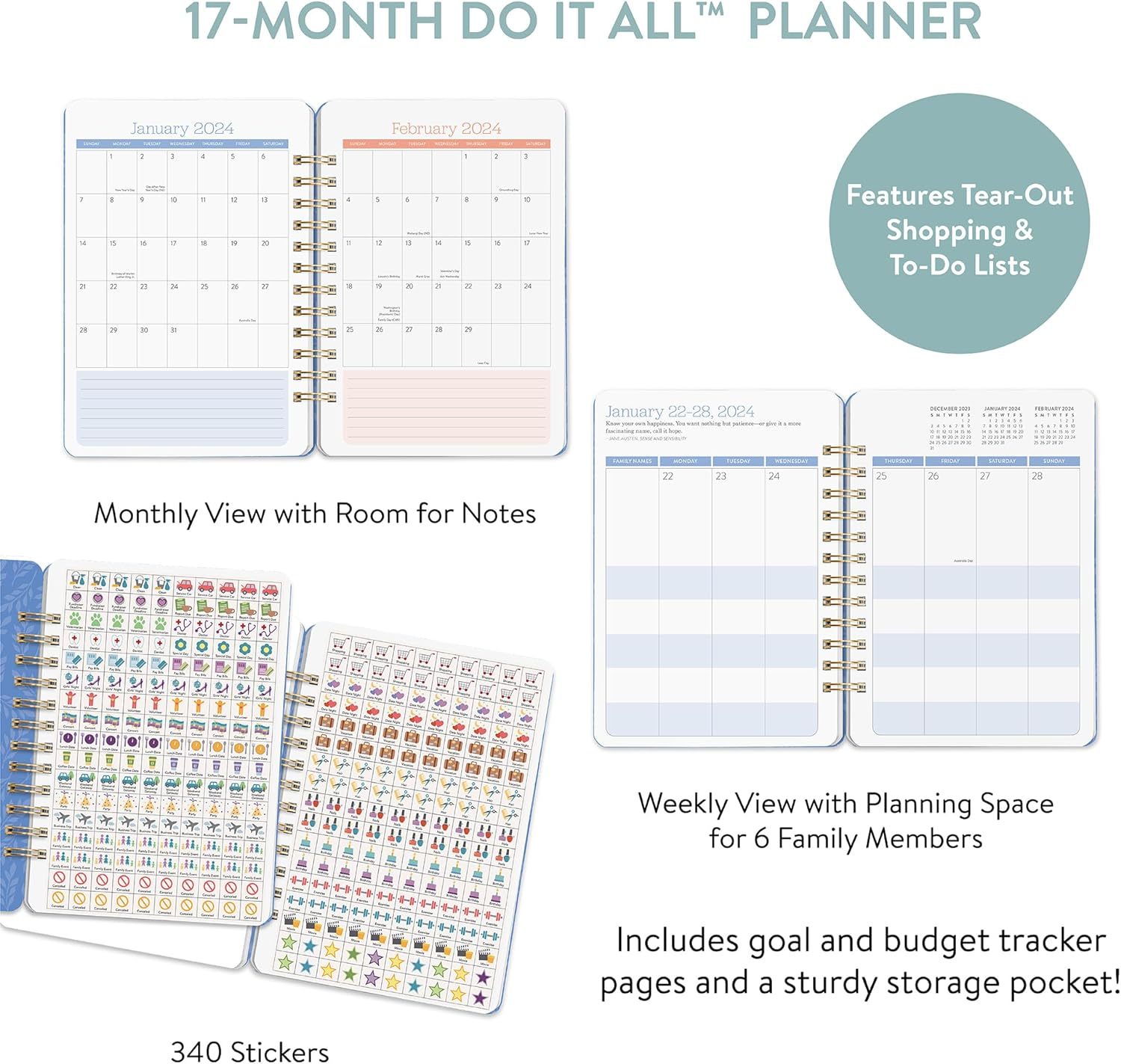 Orange Circle Studio Bella Flora 2024 Do It All Planner