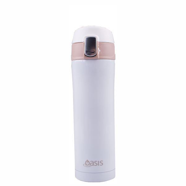 Oasis Flip-Top Vacuum Flask - White (420ml) image