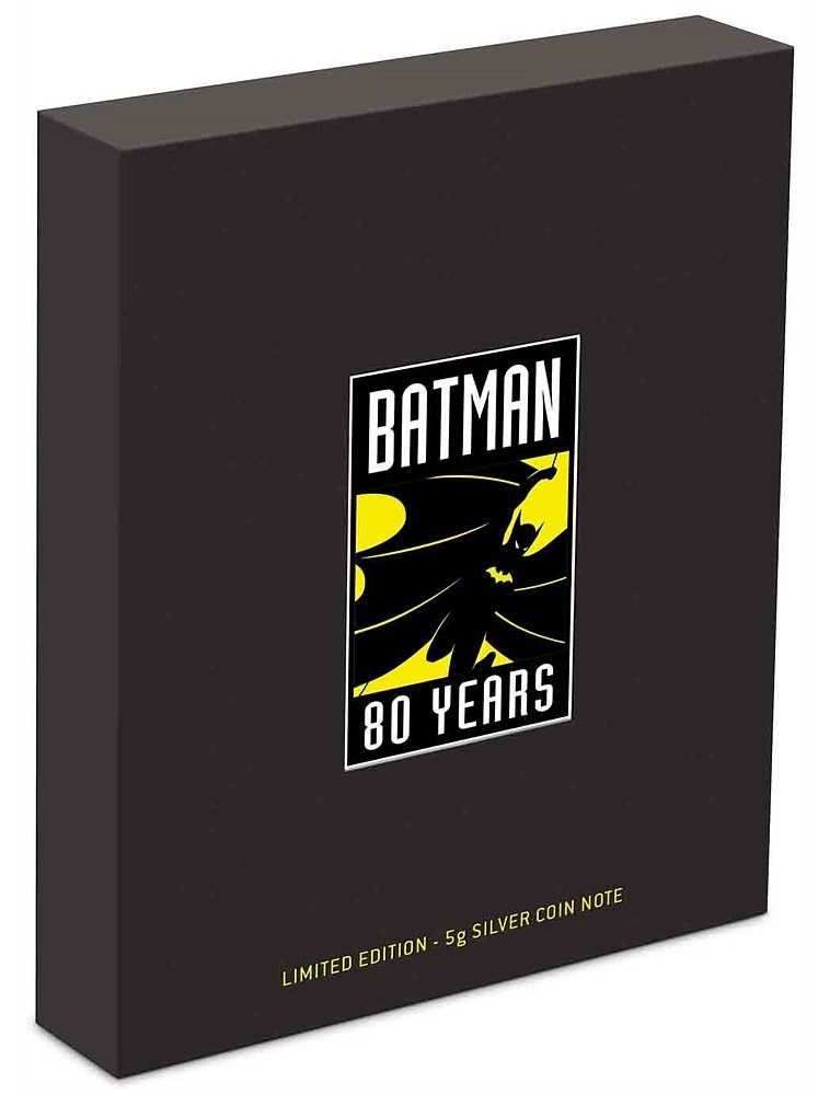 NZ Mint: Batman - Silver Coin Note - 80th Anniversary (5g Silver) image