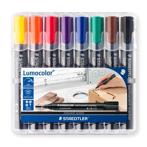 Staedtler: Lumocolor Permanent Bullet Tip Marker (Set of 8)