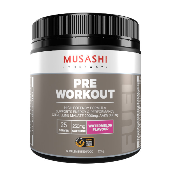 Buy Musashi Pre Workout Shred Watermelon (225g) at Mighty Ape NZ
