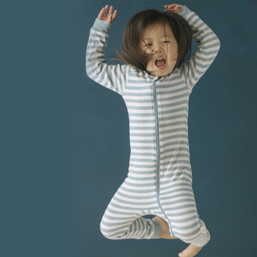 Woolbabe Merino/Organic Cotton PJ Suit - Tide (1 Year) image