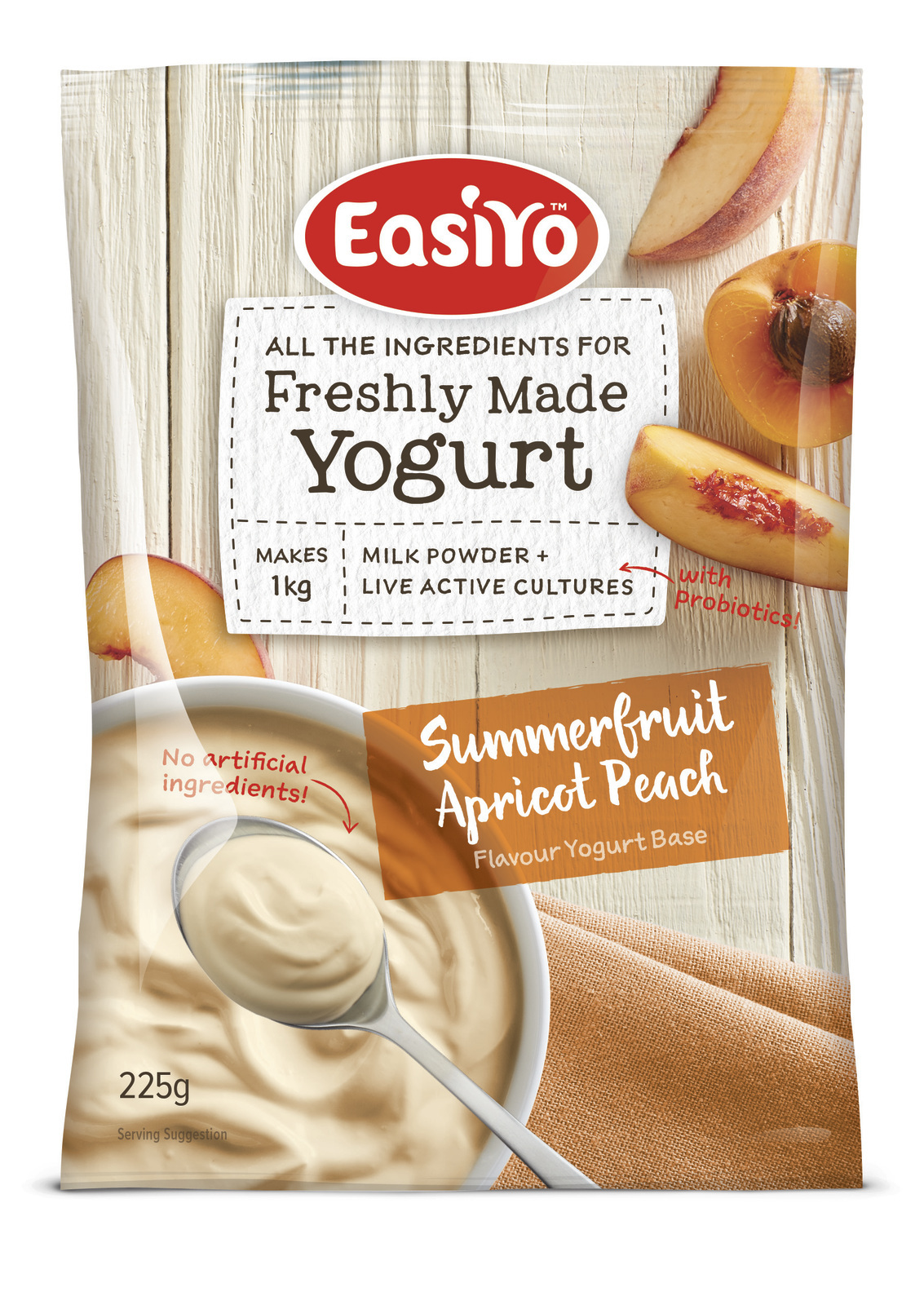 EasiYo Everyday Range Yogurt Base Summer Fruits 230g (8 Pack) at