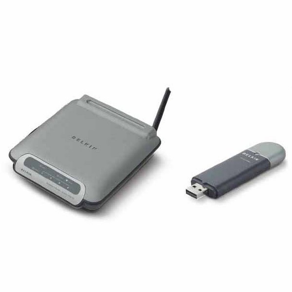 Belkin Wireless Network Starter kit. Includes 54G Router and USB Adapter.