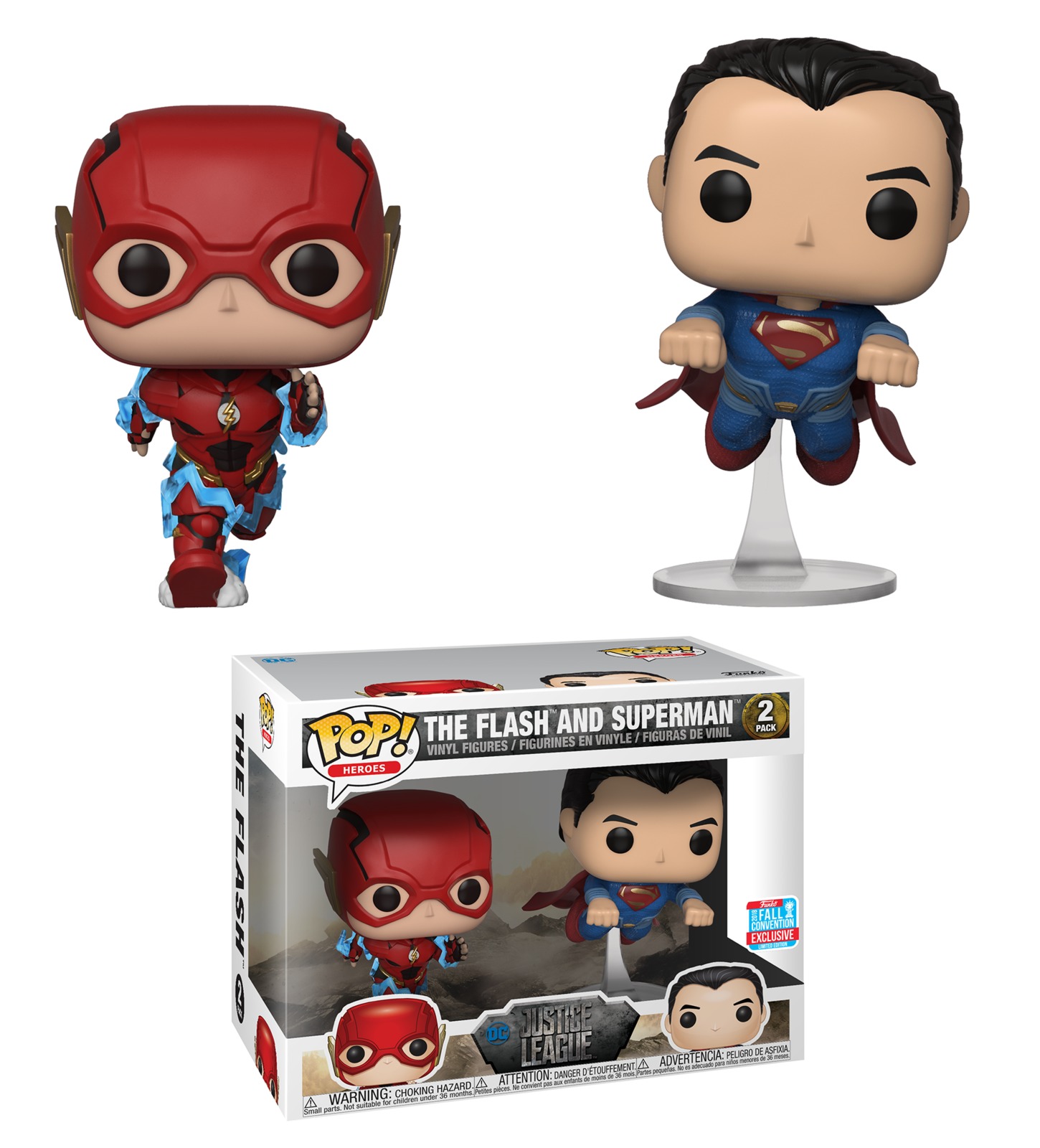 Justice League - Flash & Superman Race Pop! Vinyl 2- Pack image