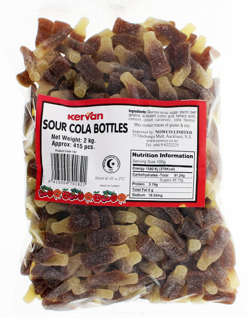 Kervan: Sour Cola Bottles Bulk Bag - 2kg image