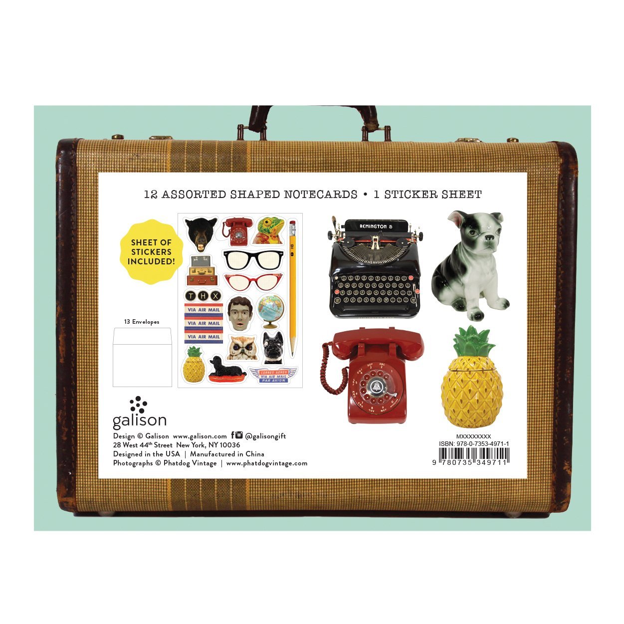 Galison: Shaped Portfolio Notecard - Phat Dog Vintage image