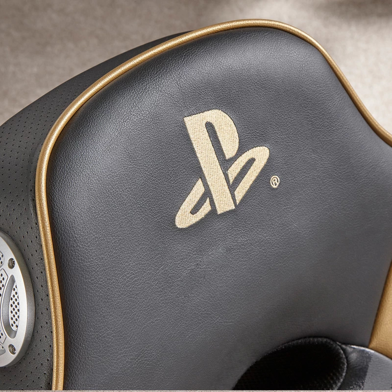 X Rocker PlayStation Gold 2.1 Floor Rocker Junior Gaming Chair for PS4 image