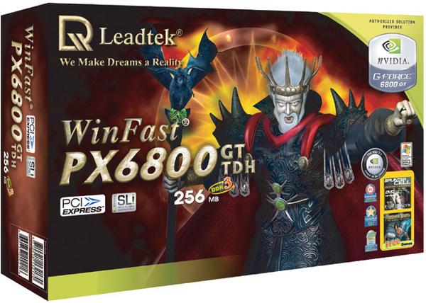 Leadtek Graphics Card WinFast PX6800 GT TDH 256MB SLI 6800 PCIE image