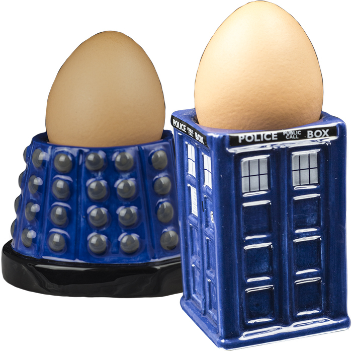 Doctor Who TARDIS & Dalek Egg Cup Set image