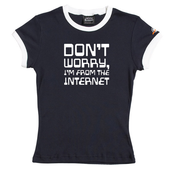 From The Internet - Female Ringer Tee (Navy) for image