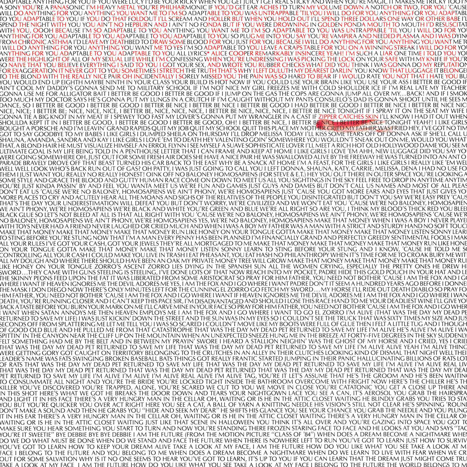 Zipper Catches Skin by Alice Cooper image