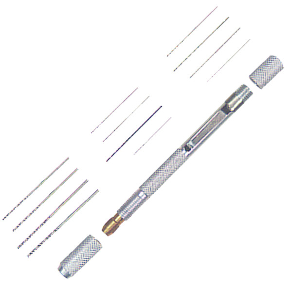 12 or 6 Drill Bits Deluxe Pin Vise with Assorted Drills