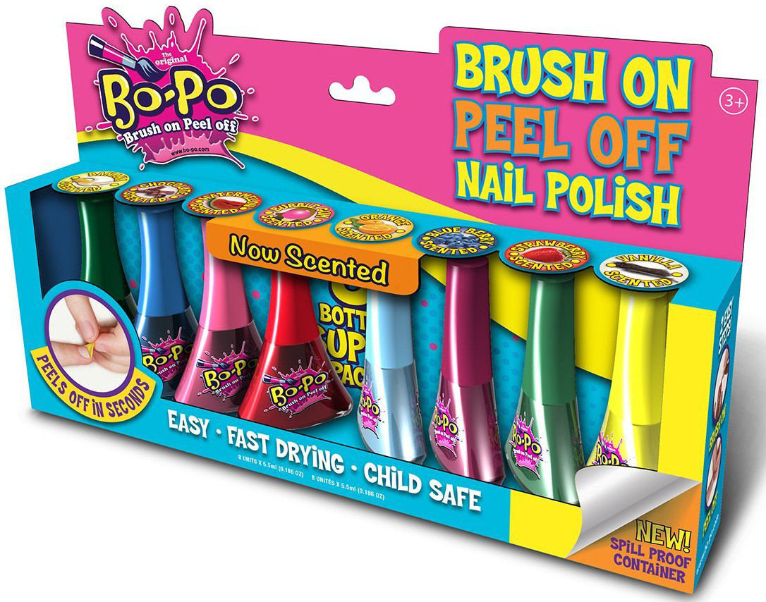 Bo-Po Scented Peel Off Nail Colour Super Pack (8 Pack) image