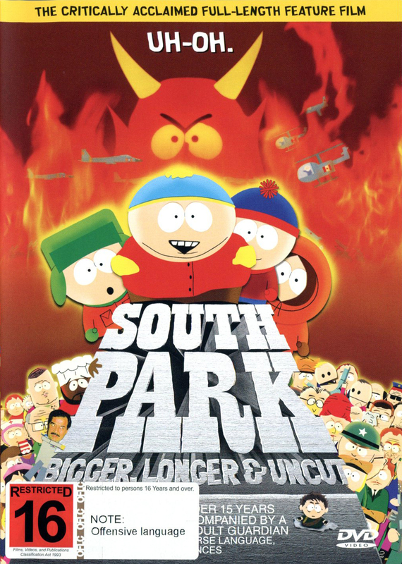 South Park: Bigger, Longer & Uncut  DVD  Buy Now  at Mighty Ape NZ