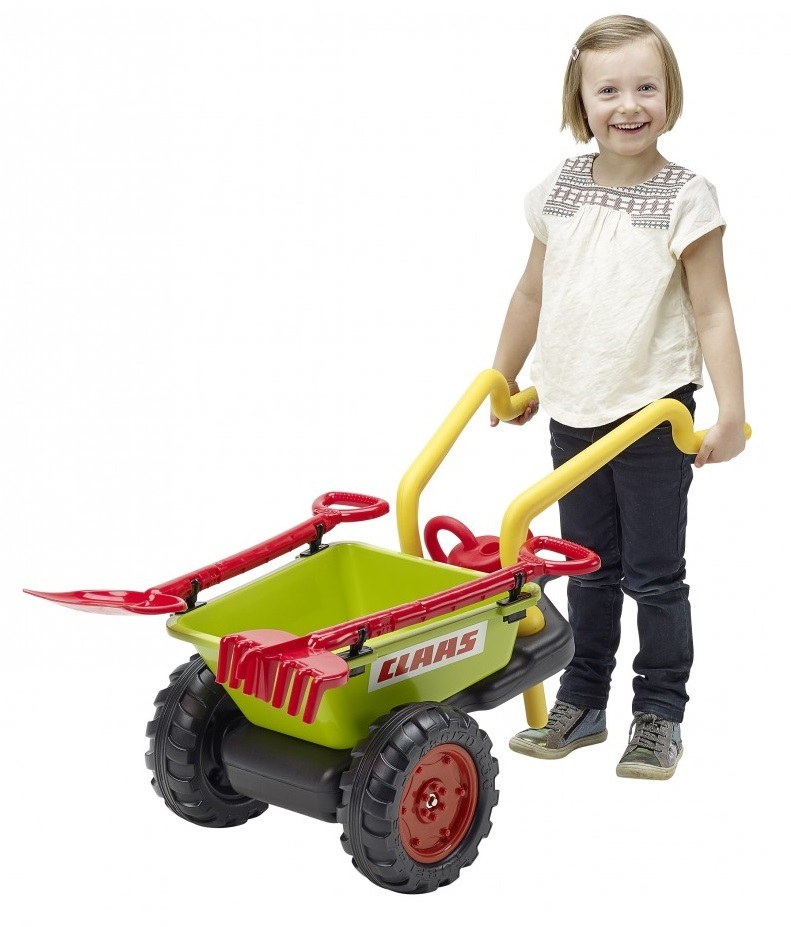 Falk: Claas Wheelbarrow Trailer - With Little Gardner Set