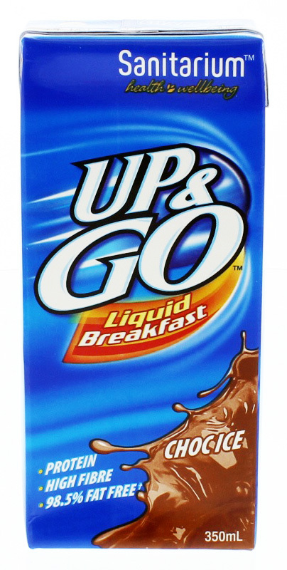 UP&GO Liquid Breakfast Choc Ice 350ml (12 Pack)