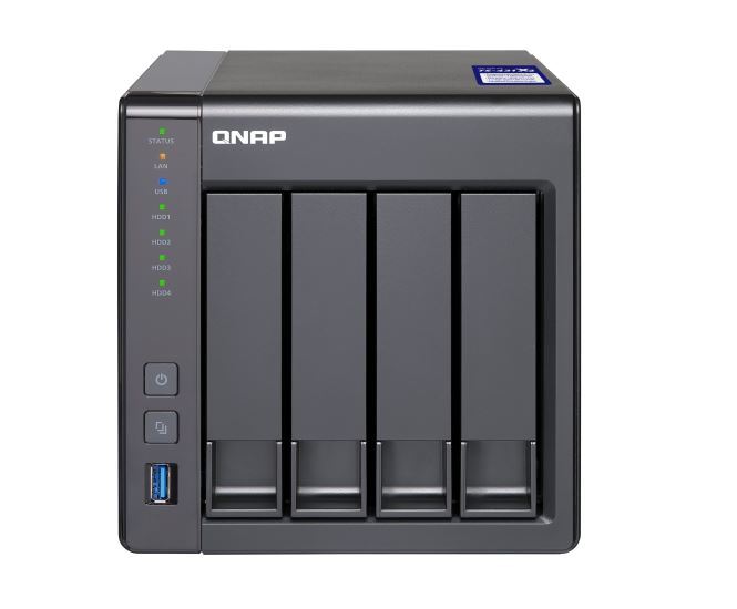 Qnap Ts-431X2-8G 4-Bay Nas (No Disk), Al314 Quad Core 1.7Ghz, 8Gb , Sata 6Gb/S, 1X 10Gbe Sfp+ Lan, 2X Gbe Lan