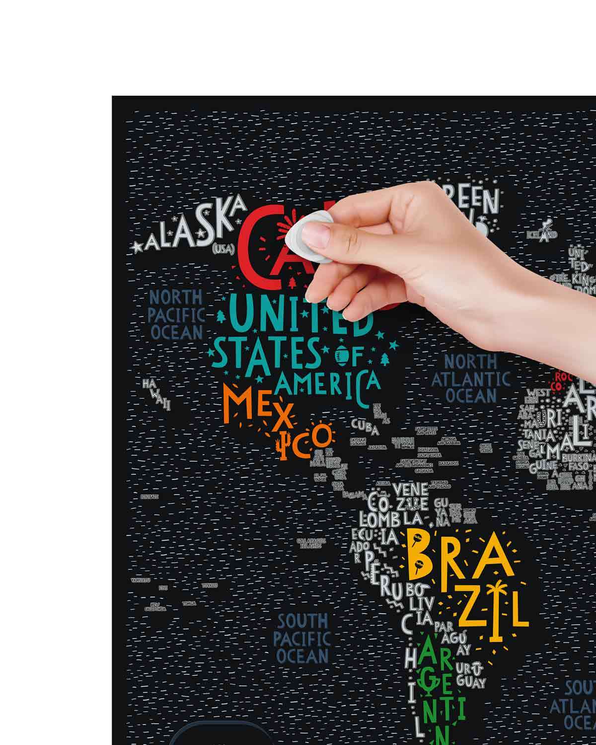 Scratch-off maps Travel Map Letters World image