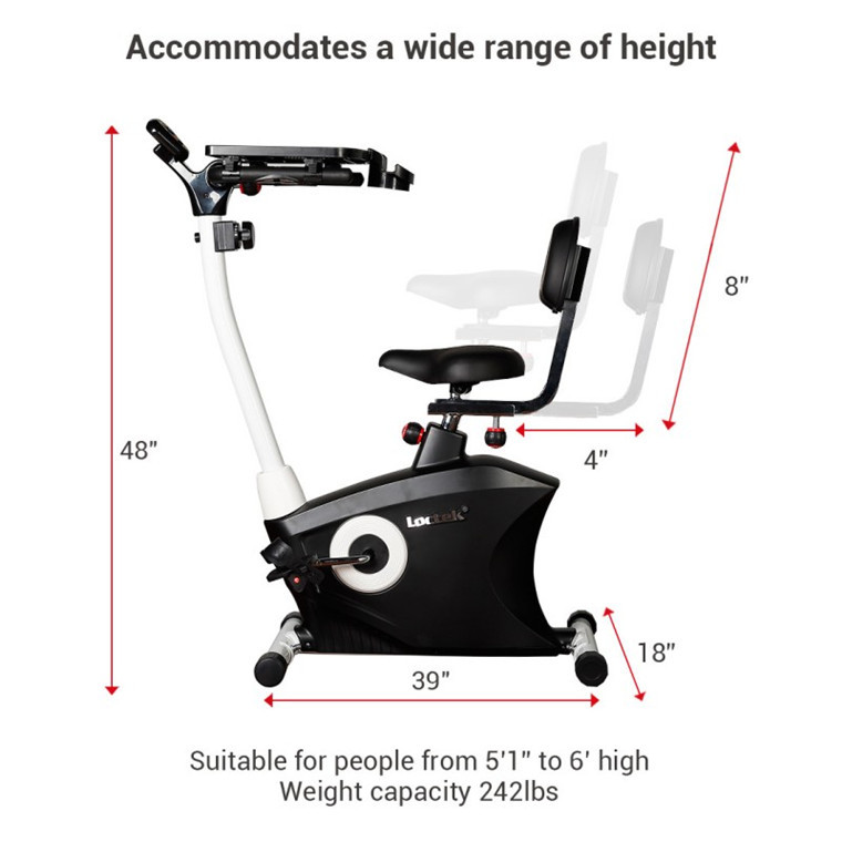 Loctek F206DBT Exercise Bike with Tabletop at Mighty Ape NZ