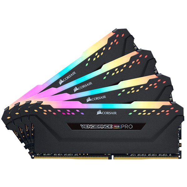 4x8GB Corsair Vengeance DDR4 2666Mhz RGB Pro Black Heat Spreader RAM at Mighty Ape NZ