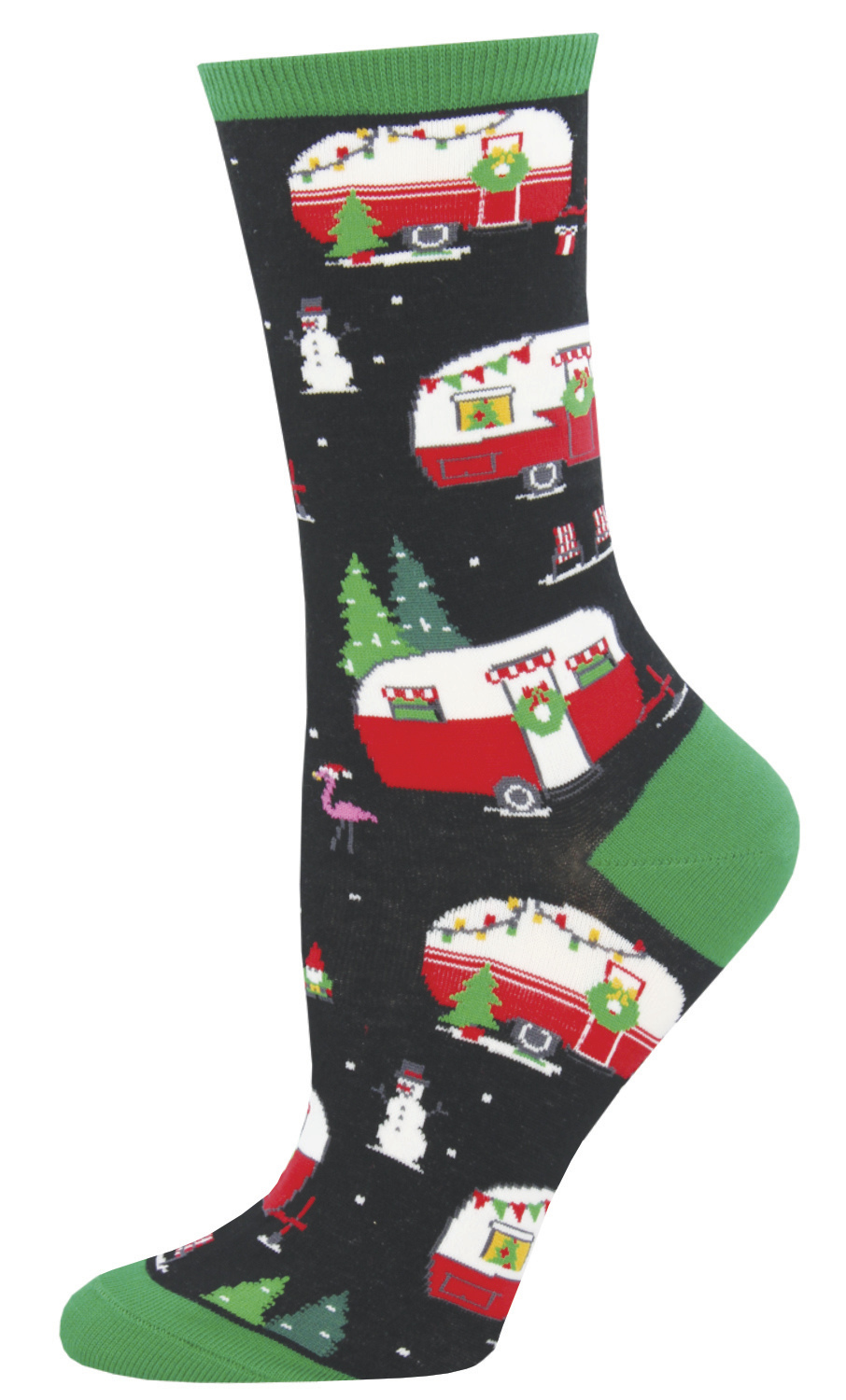 Socksmith: Women's Christmas Campers Crew Socks - Black image