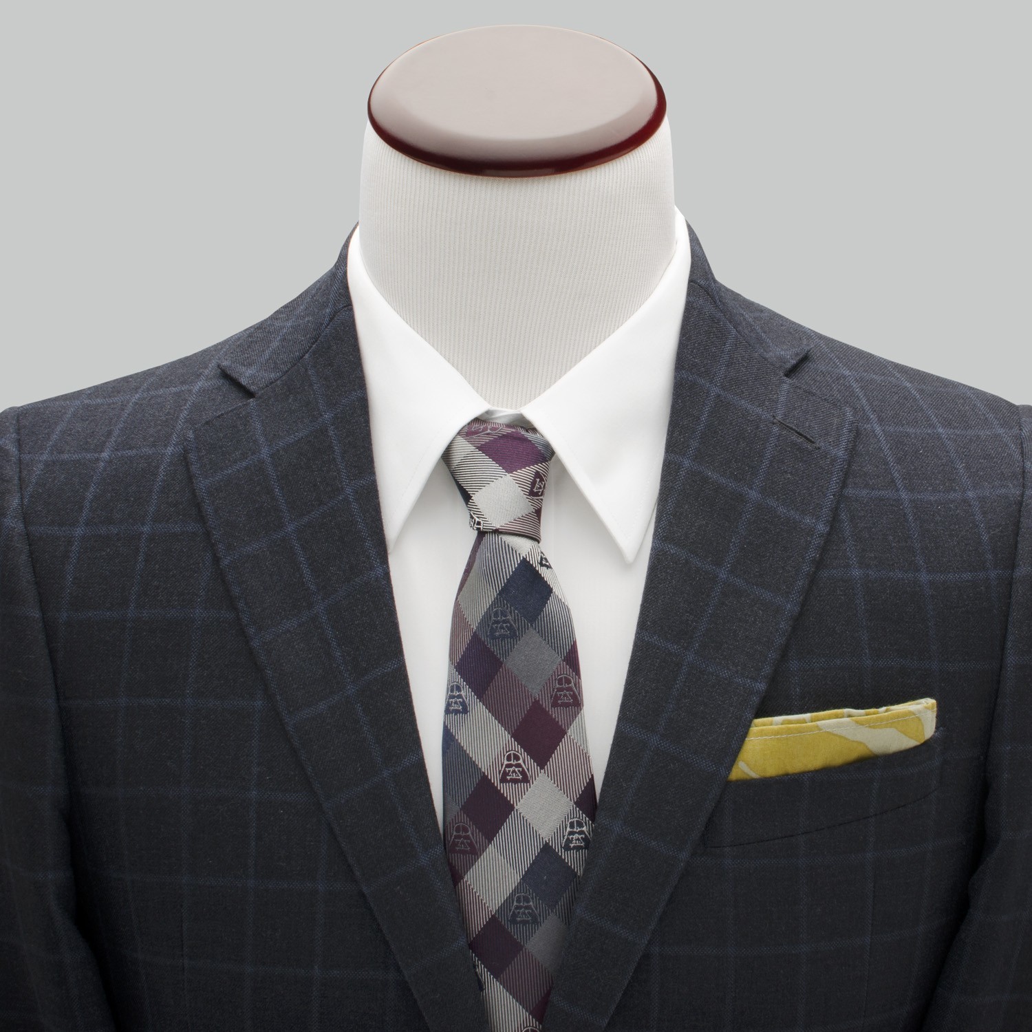 Darth Vader (Plum) - Modern Plaid Tie image