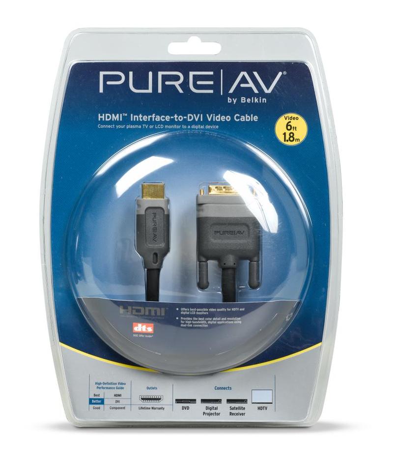 BELKIN PureAV HDMI - DVI-D Cable 1.8m (6ft)