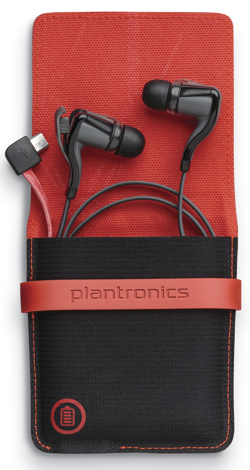 Plantronics BackBeat Go 2 Bluetooth Headset with Charge Case (Black)