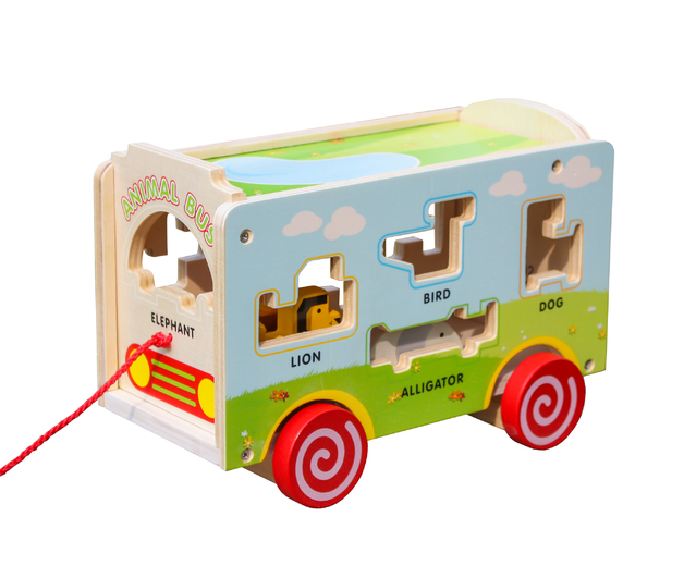 Buy Wooden Block Bus Shape Sorter at Mighty Ape NZ