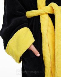 Rocky Black Kids Dressing Gown with Hood (Medium)